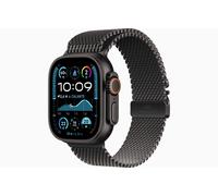 Apple Watch Ultra 2 49mm GPS + LTE Étui Titane Noir Loop Jersey Milanaise