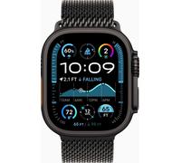Apple Watch Ultra 2/49mm/Noir/Bande élégante/Noir Titane Milanais/Large