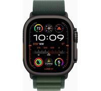 Apple Watch Ultra 2/49mm/noir/bandeau sport/vert foncé alpin/petit