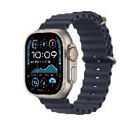 Apple Watch Ultra 2 49mm Titanium Case (2024) - Fluoroélastomère / Océan bracelet Marine (Taille unique) / Neuf