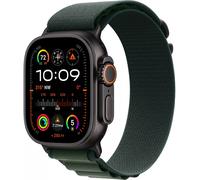 Apple Watch Ultra 2 - Boîtier en Titane Noir, Bracelet Alpine Vert, Taille M