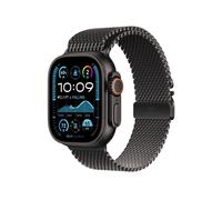 Apple Watch Ultra 2 (49 mm GPS + Cellular) Montre de Sport connectée avec Boîtier en Titane Noir et Bracelet Milanais Titane Noir (Large). Suivi de l’activité, GPS Haute précision, Neutre en Carbone