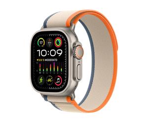 Apple Watch Ultra 2 GPS + Cellular, Boitier en titane or de 49 mm avec Boucle alpine Beige, Orange, S/M