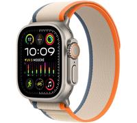 Apple Watch Ultra 2 GPS + Cellular - Boîtier Titane 49 mm - Boucle Orange Et Beige - Bracelet S/M