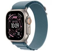 Montre connectée APPLE WATCH Titane Noir / Bleu Clair Boucle Alpine Ultra 3 L