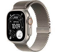 Apple Watch Ultra 3 GPS + Cellulaire 49 mm Boîtier Titane naturel MEWY4 M avec bracelet Milanais Titane naturel