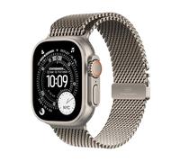 Apple Watch Ultra 3 [GPS + Cellular 49 mm] Montre connectée Course à Pied et Multisport avec boîtier Titane Naturel et Bracelet Milanais Naturel. Communications Satellite, Suivi santé et activité