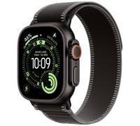 Apple Watch Ultra 3 GPS + Cellular 49mm Black Titanium Black/Charcoal Trail Loop S/M MF1D4 - Unisex - 49 mm - Montre Connectée - Quartz avec chargeur
