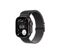 Apple Watch Ultra 3 GPS + Cellular 49mm Boitier en Titane Noir avec Bracelet Milanais Titane Noir - Medium