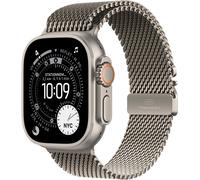 Apple Watch Ultra 3 GPS + Cellular - 49mm - Boîtier Natural Titanium - Bracelet Natural Titanium Milanese Loop - Large