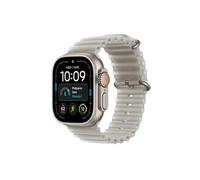 Apple Watch Ultra 4 GPS + Cellular 49 mm Boîtier en titane Naturel avec Bracelet Océan Gris translucide