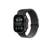 Apple Watch Ultra 4 GPS + Cellular 49 mm Boîtier en titane Noir avec Boucle milanaise en titane Noir - M