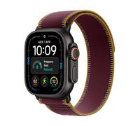 Apple Watch Ultra 4 GPS + Cellular 49 mm Boîtier en titane Noir avec Boucle Trail Bordeaux - M/L