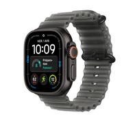 Apple Watch Ultra 4 GPS + Cellular 49 mm Boîtier en titane Noir avec Bracelet Océan Noir translucide