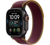 APPLE Watch Ultra 4 GPS + Cellular - 49mm - Boîtier Black Titanium - Bracelet Burgundy Trail Loop - S/M