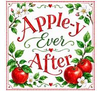 Apple-y Ever After: Apple Themed Bridal Shower Guest Book and Gift Log | Red Apple and Gingham Heart Design | 8.5 x 8.5 Inch Sign In Book for Wishes, Advice and Memories