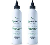 AppleBiotic Rinçage capillaire au vinaigre de cidre de pomme, lot de 2 unités, nettoyant pour cuir chevelu et dissolvant d'accumulation de cuir chevelu, aloe vera organique