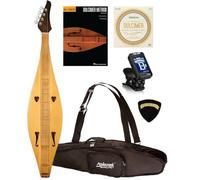 Applecr CD100 Dulcimer Instrument de montagne 4 cordes en épicéa Appalachian avec sac, livre Hal Leonard, accordeur True Tune Tuner, ensemble de cordes D'Addario J64 - Fabriqué en Roumanie ACD100K