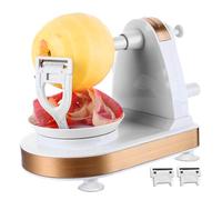 Appleeur de pomme épluche à la machine à fruits épluchante multi-fruits main la main avec 2 éplucheurs en acier inoxydable Parier de remplacement pour pommes poires, blanc ...