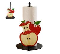 Apples and Daisy Metal Paper Towels Holder,Cute Fruit Decor Paper Towel Holder with Large Weighted Stand,Fun Table Top Papers Towel Stand for Kitchen Dining Room Home Decor