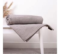 Appletree - Couvre-lit matelassé en Coton Gris (150 cm x 200 cm) - 100% Coton - Couverture matelassée Douce