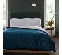 Appletree Couvre-lit matelassé en Velours Bleu Sarcelle (220 x 150 cm) - Couvre-lit réversible Chesterfield