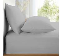 Appletree - Drap-Housse argenté King Size (152 x 200 x 28 cm) - Parure de lit Unie - Gris Clair - 100% Coton Doux et Luxueux - Drap de lit argenté - Drap-Housse Gris Clair