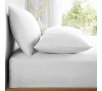 Appletree Drap-Housse Blanc Super King Size - 182 x 200 x 28 cm - Parure de lit Unie Simple - Drap de lit Super King Size Doux et Luxueux 100% Coton