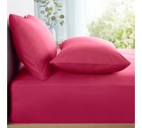 Appletree Drap-Housse Rose Vif Super King Size - 182 x 200 x 28 cm - Uni - Rose Vif - 100% Coton - Couleur vive Fluo