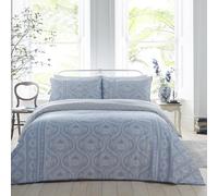 Appletree Heritage Alexia Parure de lit 100% Coton pour lit Double Bleu