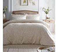 Appletree Heritage Elysia Parure de lit Jacquard pour lit Super King Size Champagne