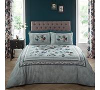 Appletree Heritage Windsford Parure de lit 100% Coton pour lit Double Bleu Sarcelle