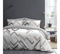 Appletree Style - Fractured Lines - Parure de lit 100% Coton - pour lit Double - Blush