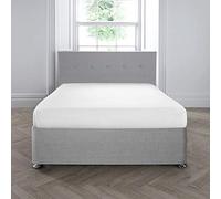 Appletree Teinture Unie 200 Fils uni-200 Profondeur : 35 cm, Coton, Blanc, Drap-Housse Double