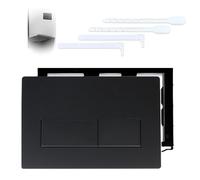 Applicable à Plaque Geberit Réservoir d'eau,Mendorio Plaque de Commande WC, Compatible Geberit Sigma 01, UP300 & UP320 Plaque de déclenchement Geberit, Panneau de Réservoir d'eau Caché(Noir)