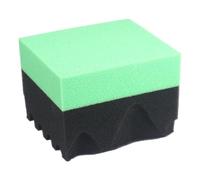 Applicateur de brillance des pneus - Tampon de l'applicateur de cire en mousse avec poignée ergonomique, pinceau de conception d'ondes pour le revêtement des roues, détails automobiles, décontaminatio