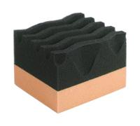 Applicateur de brillance des pneus - Tampon de l'applicateur de cire en mousse avec poignée ergonomique, pinceau de conception d'ondes pour le revêtement des roues, détails automobiles, décontaminatio