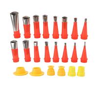 Applicateur de Buse de Calfeutrage 16 Pièces avec Base de Connexion 6 Pièces, Ensemble D'outils de Calfeutrage en Acier Inoxydable Kit de Finition de Calfeutrage Réutilisable pour évier Cuisine Salle