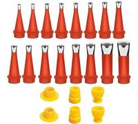 Applicateur de buse de calfeutrage en acier inoxydable et mastic en silicone pour une étanchéité précise des joints dans les zones de cuisine et de salle de bain (A)