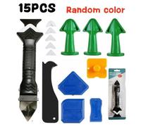 Applicateur de buse de calfeutrage en silicone,grattoir,mastic,dissolvant lisse,kit d'outils,finisseur de calfeutrage - 15PCS-C8795