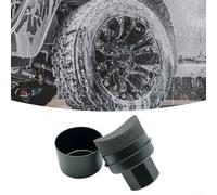 Applicateur de cire de pneu avec housse pour polissage de roue de voiture - Prise en main confortable et outil de nettoyage fiable des pneus (noir radians durs)