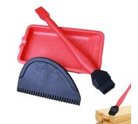 Applicateur De Colle Bois - Kit De Colle En Silicone | Étaleur De Colļe Bois Avec Brosse En Silicone, Plateau Et Peigne, Et Résistant Aux Chutes, Idéal Pour Menuiserie Et Bricolage