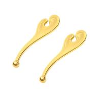 Applicateur de crème contour des yeux en métal - Outil de massage élégant pour le visage et le front - Applicateur de 2 couleurs