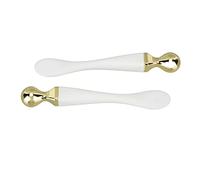 Applicateur de Crème pour les Yeux Design Élégant, Silicone et Zinc Double Extrémité, Soulage Pression, Cernes et Gonflements, Outil Massage Visage et Contour des Yeux