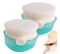 Applicateur de CrèMe Solaire Pour Enfants 2 Paquets de Brosse de Protection Solaire Avec Capuchon de Protection Poudre BéBé Application Uniforme de CrèMe de Lotion Anti-Soleil Vert