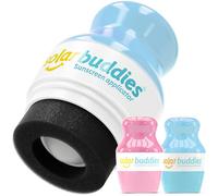 Applicateur de crème solaire Solar Buddies - Lot de 2 - Rechargeable sans BPA à bille & éponge - Pour crème solaire et lotions - Enfants, adultes, familles - 100 ml (Full Pink Full Blue)