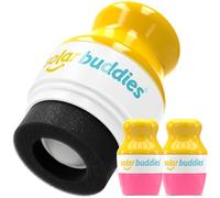 Applicateur de crème solaire Solar Buddies - Lot de 2 - Rechargeable sans BPA à bille & éponge - Pour crème solaire et lotions - Enfants, adultes, familles - 100 ml (D-PP)