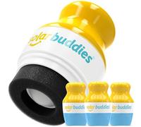 Applicateur de crème solaire Solar Buddies - Pack de 3 Bleu - Applicateur de crème solaire et de lotion rechargeable à éponge pour enfants, adultes et familles - Contient 100 ml
