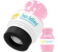 Applicateur de crème solaire Solar Buddies - Rose intégral - Applicateur rechargeable à bille avec éponge pour crème solaire et lotions - Pour enfants, adultes et familles - Contenance 3,4 fl oz