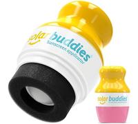 Applicateur de crème solaire Solar Buddies - Rose (unité) - Applicateur rechargeable à bille avec éponge pour crème solaire et lotions - Pour enfants, adultes et familles - Contenance 3,4 fl oz